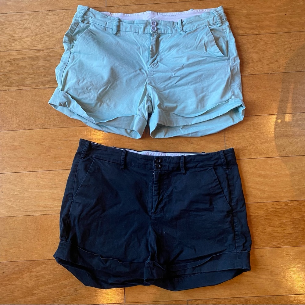 Paper Boy Chino Shorts 32 Black & Teal Lot